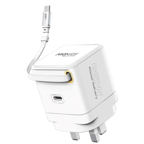 شاحن بقوة 65 واط بتقنية GaNFast™مزود بمنفذ USB-C و...