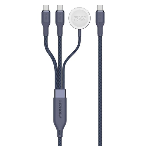 كيبل شحن USB-C فائق السرعة بقوة 100 واط مع مخرجين...