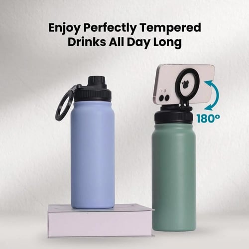 حافظة سوائل دريب ستانلس ستيل مقاومة للصداء مع ماج...