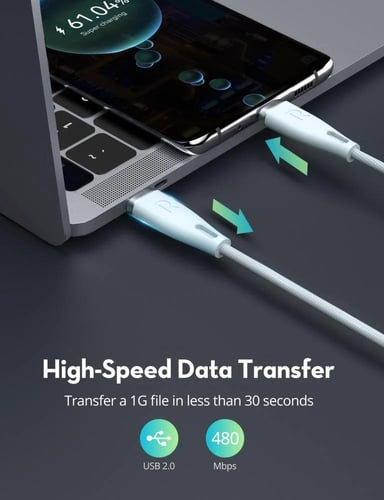 سلك راف باور تايب سي الى تايب سي نايلون بقوة 60 وا...