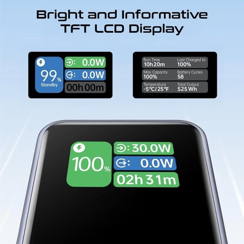 أحدث وأقوى بطارية متنقلة بسعة 20000 مللي أمبير، بق...