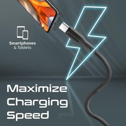 كيبل شحن متين USB-A إلى USB-C™ مصنوع من السيليكون...