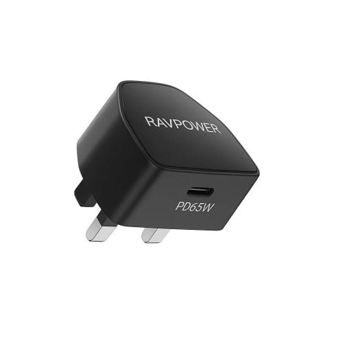 راف باور شاحن جداري منفذ تايب سي 65 واط اسود