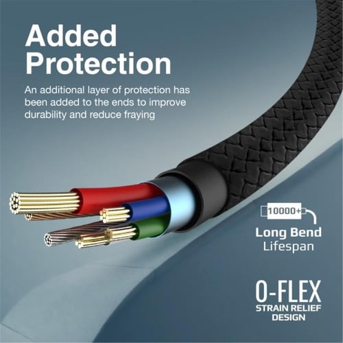 كيبل شحن USB-A إلى لايتنينغ قوي ومتين بقدرة 10 واط...