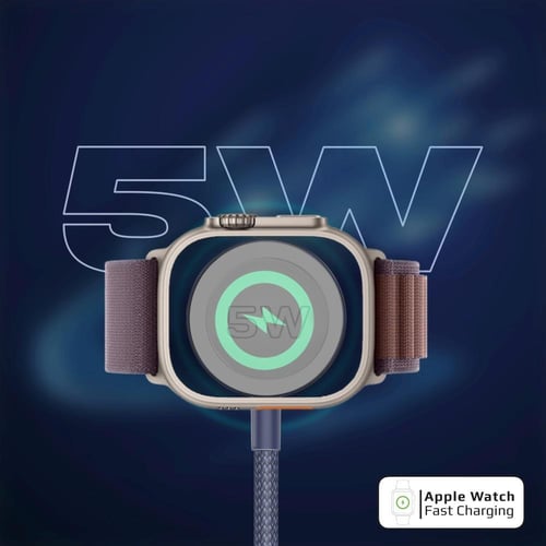 كيبل شحن USB-C فائق السرعة بقوة 100 واط مع مخرجين...