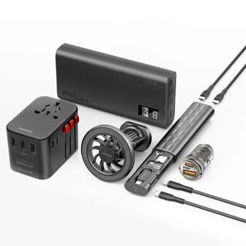 مجموعة السفر المحمولة 8 في 1 تحتوي على بطارية متنق...