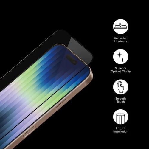 حمايه شاشه شفاف ايفون 16 بروماكس سهل التركيب