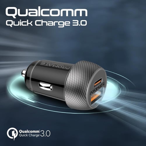 شاحن سيارة سريع ثنائي المنافذ بقدرة 33 واط USB-C ب...