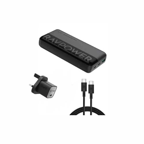 بطارية 20 الف راف باور + سلك شاحن تاب سي تاب سي را...