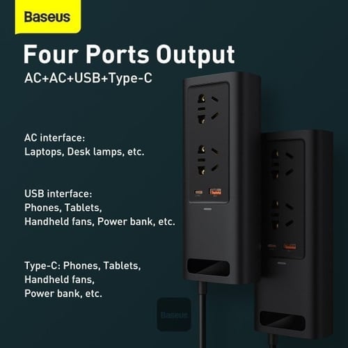 توصيلة سيارة بيسوس بقوة 150 واط و220 فولت بمنفذ تا...