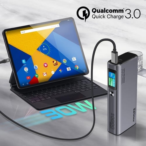 بطارية متنقلة بقدرة 20000 مللي أمبير وقوة 130 واط...