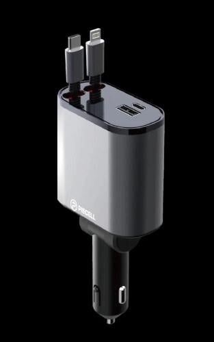 بايسل شاحن سيارة 4IN1 بكيبل متصل TYPCوLIGHTING بقو...