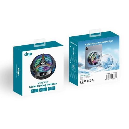 دريب - مبرد مغناطيسي للتابلت مع شاشة LED – أسود