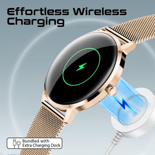 ساعة ذكية تجمع بين التصميم المعدني الأنيق والتقنيا...