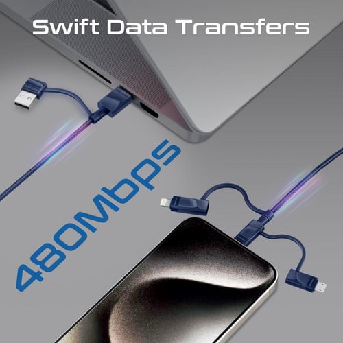 القوة والتنوع مجتمعة في كابل المتطور 6 في 1 للشحن...