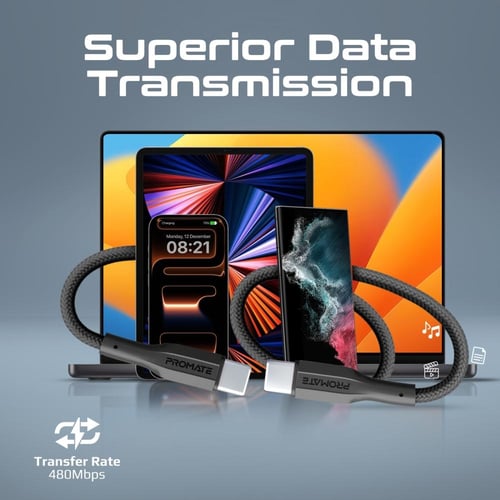 كيبل USB-C™ إلى USB-C™،سريع بقوة 60 واط مع مزامنة...