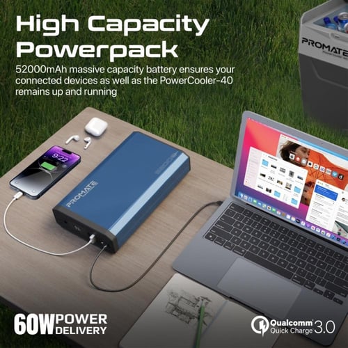 PowerCooler-40 ثلاجة صغيرة متنقلة بسعة 40لتر مزودة...