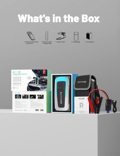 مشغل سيارة وبطارية راف باور بسعة 16000 ملي امبير ب...