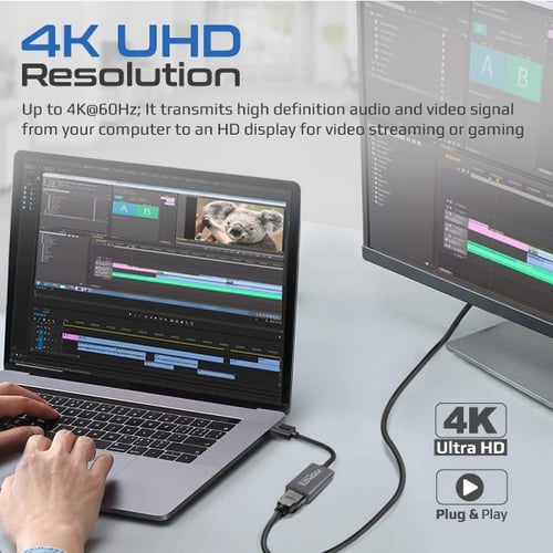 كابل عرض HDMI عالي الوضوح بدقة 4K@60 هرتز بموصلات...