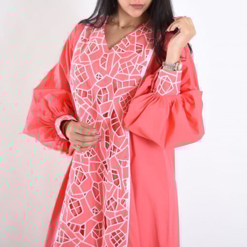 جلابية ميدي باللون الفوشي