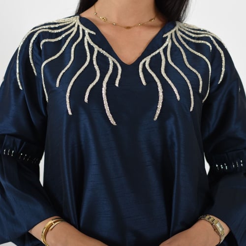 جلابية كحلي بشك مميز