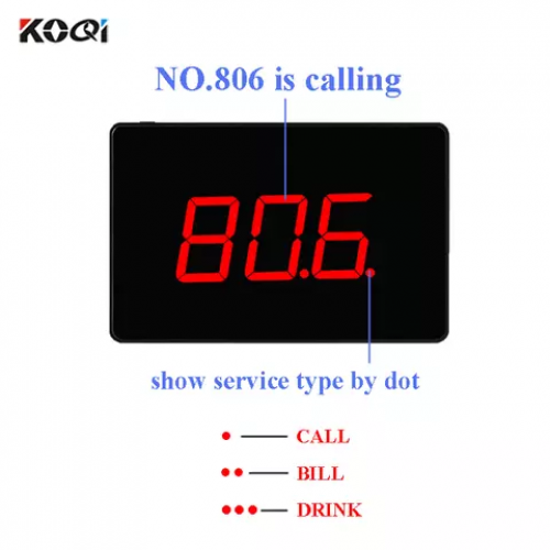 شاشه استدعاء النادل للزبائن