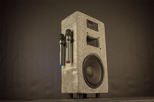 مضخم صوت من الحجر .. صناعة يدوية