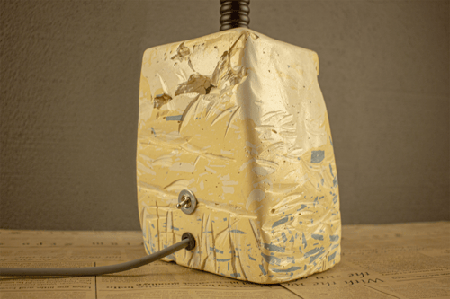 اضاءة ابجورة الصخرة من حجر التيرازو .. صناعة يدوية