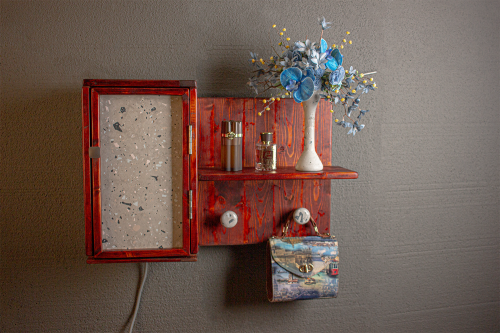 رف جداري ودولاب تخزين