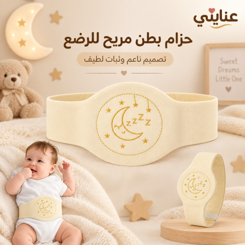 حزام HPMY لعلاج مغص الأطفال، حزام تدفئة للبطن مخصص لحديثي الولادة والرضع، حزام مملوء بـ«شيري كور» لتخفيف الغازات وعلاج المغص والغا...