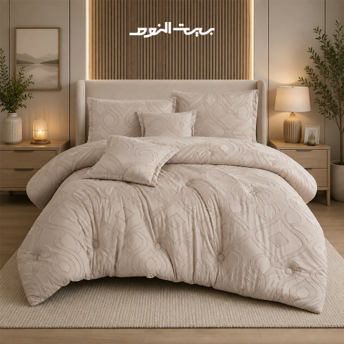 مفرش أوڤيليا الفاخر صيفي نفر ونص 4 قطع