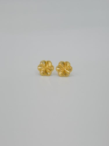 حلق وردة ذهب عيار 21