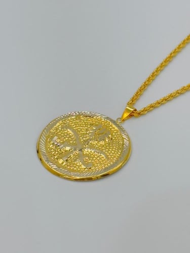 عقد شعار السعودية ذهب عيار 18