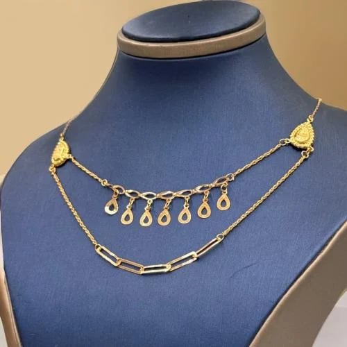 عقد البصمة ذهب عيار 21