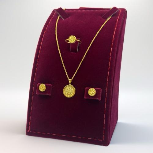 طقم ذهب عيار 21