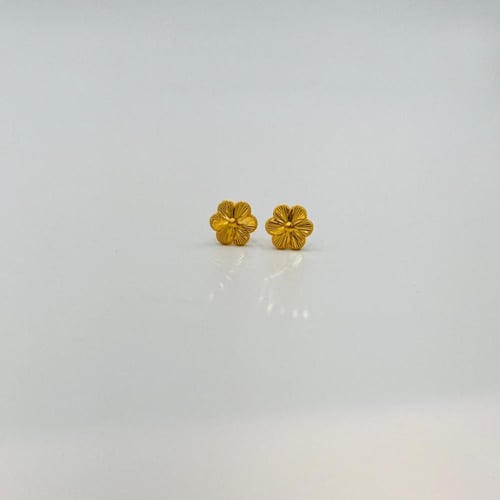 حلق وردة ذهب عيار 21