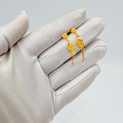 حلق ذهب عيار 21