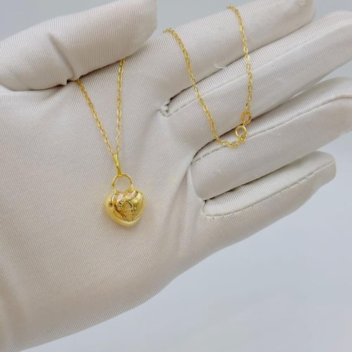 عقد قلب ذهب عيار 18