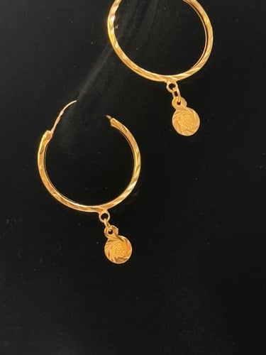 حلق جنيهات ذهب عيار 21