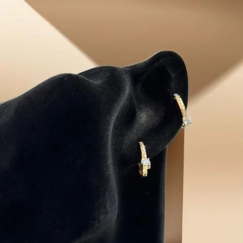 حلق الماس ذهب عيار 18