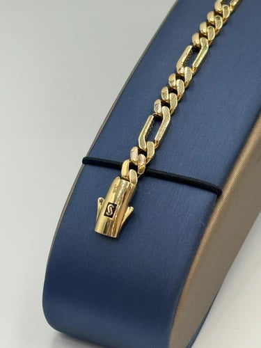 سوارة جنزير موناكو ذهب عيار 18