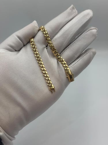 سوارة جنزير موناكو ذهب عيار 18