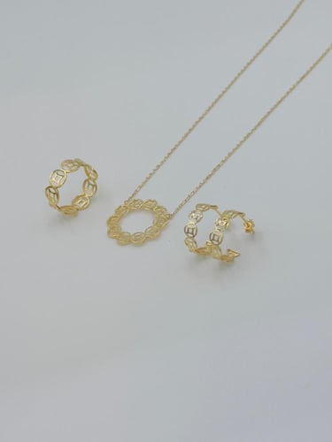 طقم ذهب عيار 18