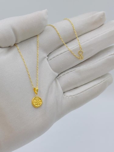 sعقد شعار السعودية ذهب عيار 18