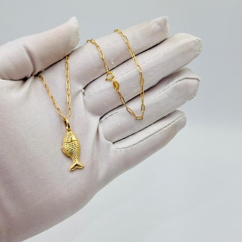 عقد سمكة ذهب عيار 18