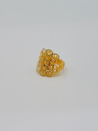 خاتم خلية النحل ذهب عيار 21