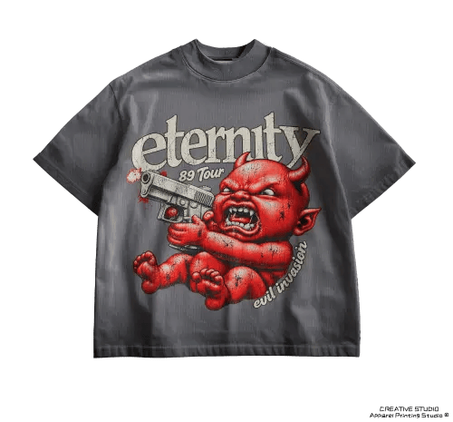 TEE PRINTED DARK GRAY