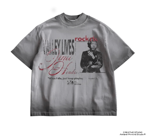 TEE PRINTED WHITE GRAY