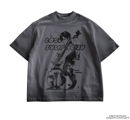TEE PRINTED DARK GRAY