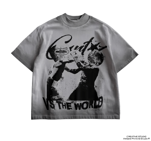 TEE PRINTED WHITE GRAY